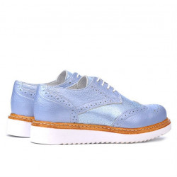 Zapatos casuales de mujer 663-1 azul nácar combinado
