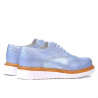 Zapatos casuales de mujer 663-1 azul nácar combinado