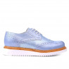Zapatos casuales de mujer 663-1 azul nácar combinado