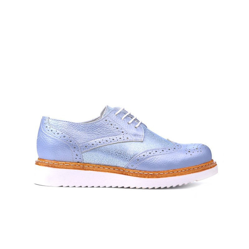 Zapatos casuales de mujer 663-1 azul nácar combinado