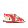 Sandalias niños pequeños 53-1c charol rojo