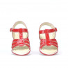 Sandalias niños pequeños 53-1c charol rojo
