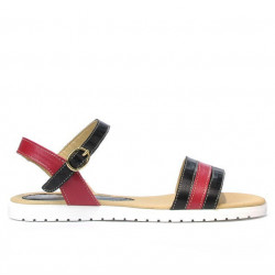 Sandalias mujer 5037 negro+burdeos