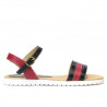 Sandalias mujer 5037 negro+burdeos