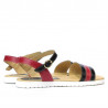Sandalias mujer 5037 negro+burdeos