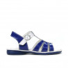Sandalias niños pequeños 53c charol azul+blanco