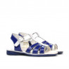 Sandalias niños pequeños 53c charol azul+blanco