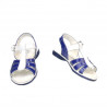 Sandalias niños pequeños 53c charol azul+blanco