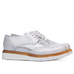 Zapatos casuales de mujer 663-1 blanco nacarado combinado