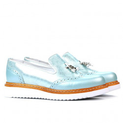 Zapatos casuales de mujer 659 turquesa combinado