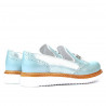 Zapatos casuales de mujer 659 turquesa combinado