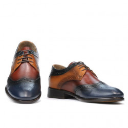 Zapatos casuales/elegantes para hombres 874 índigo+marrón