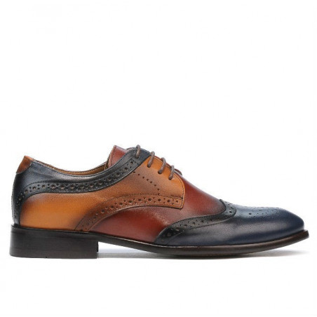 Zapatos casuales/elegantes para hombres 874 índigo+marrón