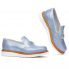 Zapatos casuales de mujer 659 azul perla combinado