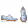 Zapatos casuales de mujer 659 azul perla combinado