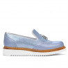 Zapatos casuales de mujer 659 azul perla combinado