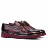 Zapatos casuales hombre 831 charol burdeos combinado