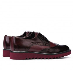 Zapatos casuales hombre 831 charol burdeos combinado