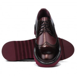 Zapatos casuales hombre 831 charol burdeos combinado