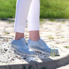 Zapatos casuales de mujer 663-1 azul nácar combinado