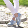 Zapatos casuales de mujer 663-1 azul nácar combinado lifestyle