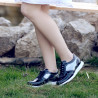 Zapatillas deportivas mujer 682 charol negro combinado lifestyle