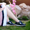 Zapatillas deportivas mujer 682 charol negro combinado