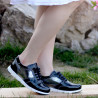 Zapatillas deportivas mujer 682 charol negro combinado