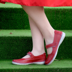 Mocasines mujer 685 rojo