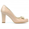 Zapatos elegantes de mujer 1245 charol combinado marfil