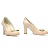 Zapatos elegantes de mujer 1245 charol combinado marfil