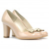 Zapatos elegantes de mujer 1245 charol combinado marfil