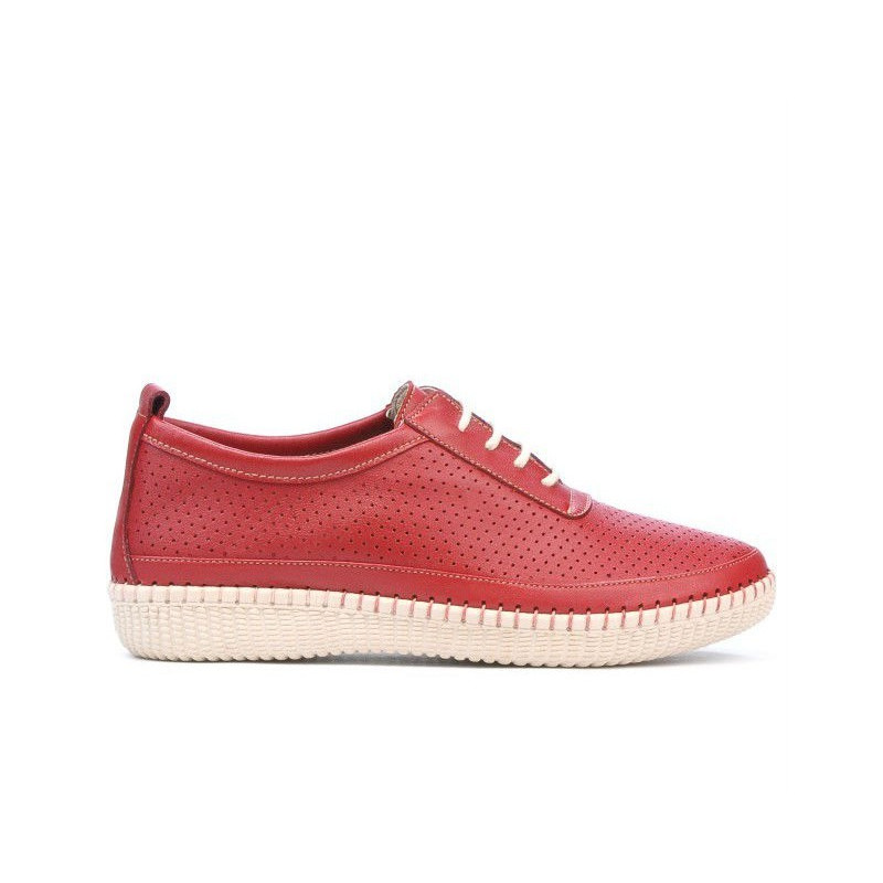Mocasines de mujer 688 rojo