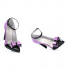 Zapatos elegantes para mujer 1264 charol morado+negro
