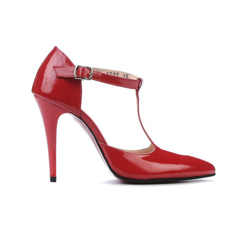 Sandalias de mujer 1237 charol rojo
