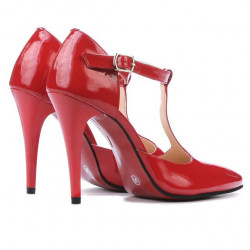 Sandalias de mujer 1237 charol rojo