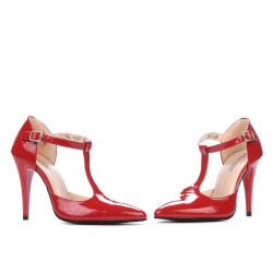 Sandalias de mujer 1237 charol rojo