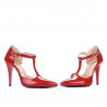 Sandalias de mujer 1237 charol rojo