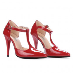 Sandalias de mujer 1237 charol rojo