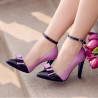Zapatos elegantes para mujer 1264 charol morado+negro lifestyle