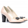 Zapatos elegantes mujer 1245 charol marfil+negro