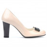 Zapatos elegantes mujer 1245 charol marfil+negro