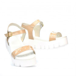 Sandalias mujer 5034 charol nude