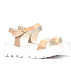 Sandalias mujer 5034 charol nude