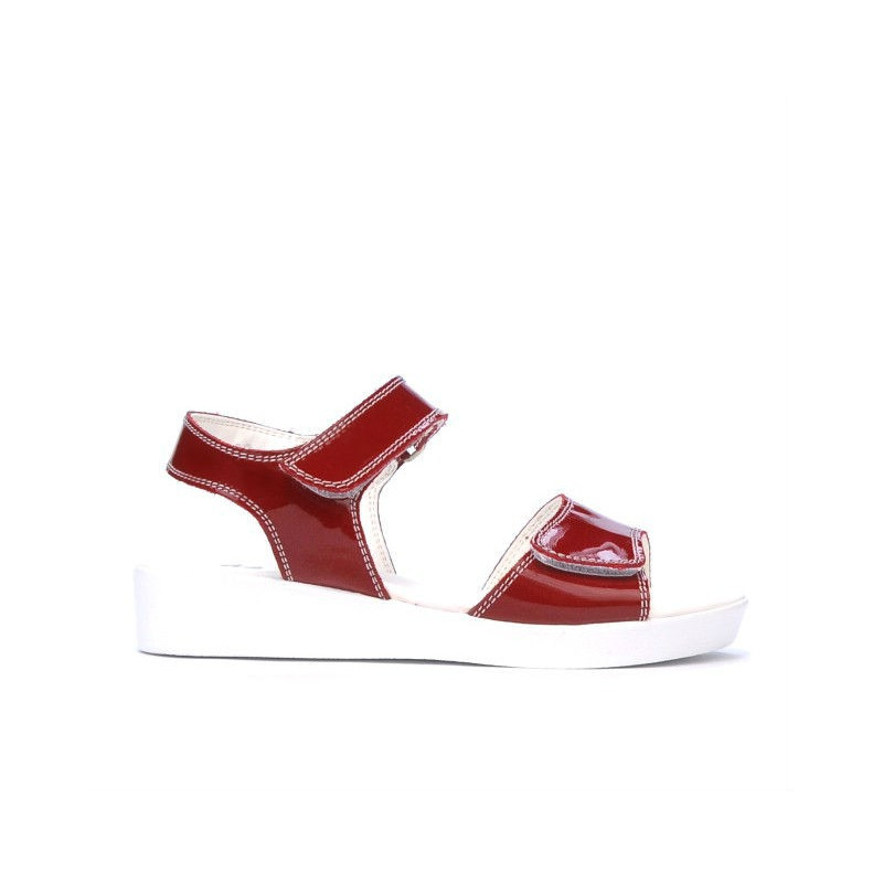 Sandalias para niños 532 charol burdeos