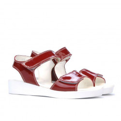 Sandalias para niños 532 charol burdeos