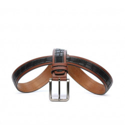 Cinturón hombre 18b croco negro+marrón