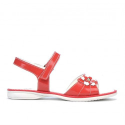 Sandalias para niños 524 charol rojo coral