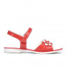 Sandalias para niños 524 charol rojo coral