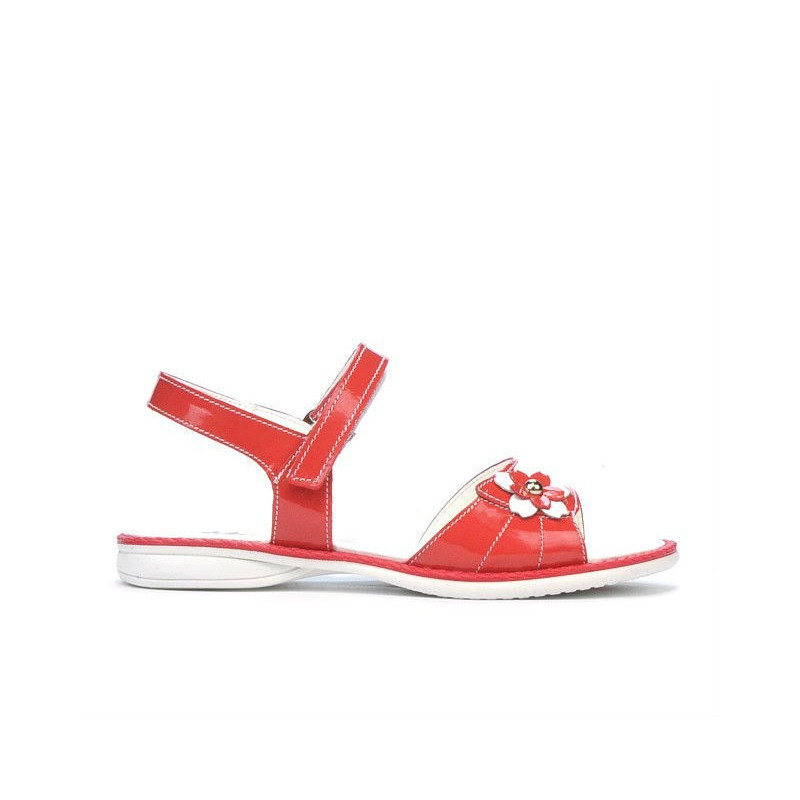 Sandalias para niños 524 charol rojo coral